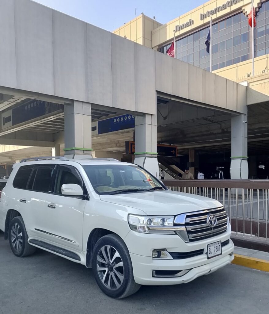 Toyota Land Cruiser LC300 available for luxury airport transfer in Karachi by Car Hire Karachi